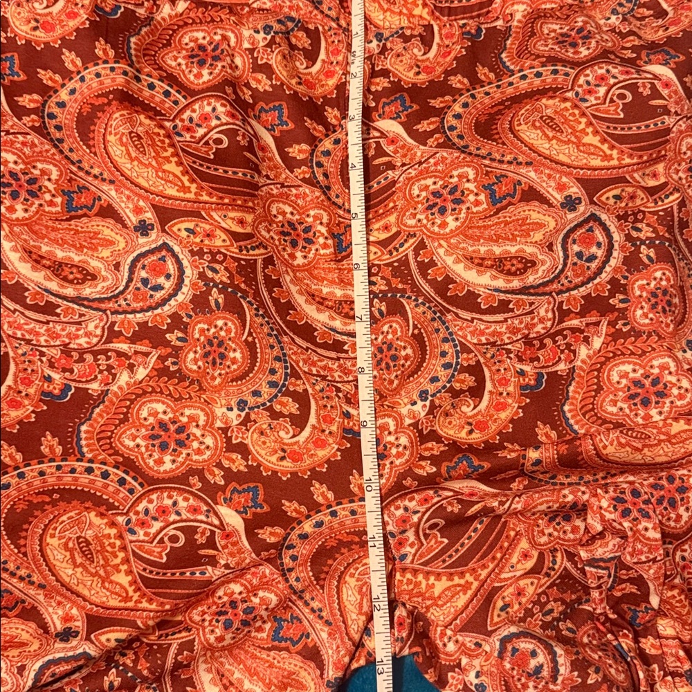 Natural Life Flare Pants Women’s Size XL Red Orange Paisley Print - Picture 13 of 13
